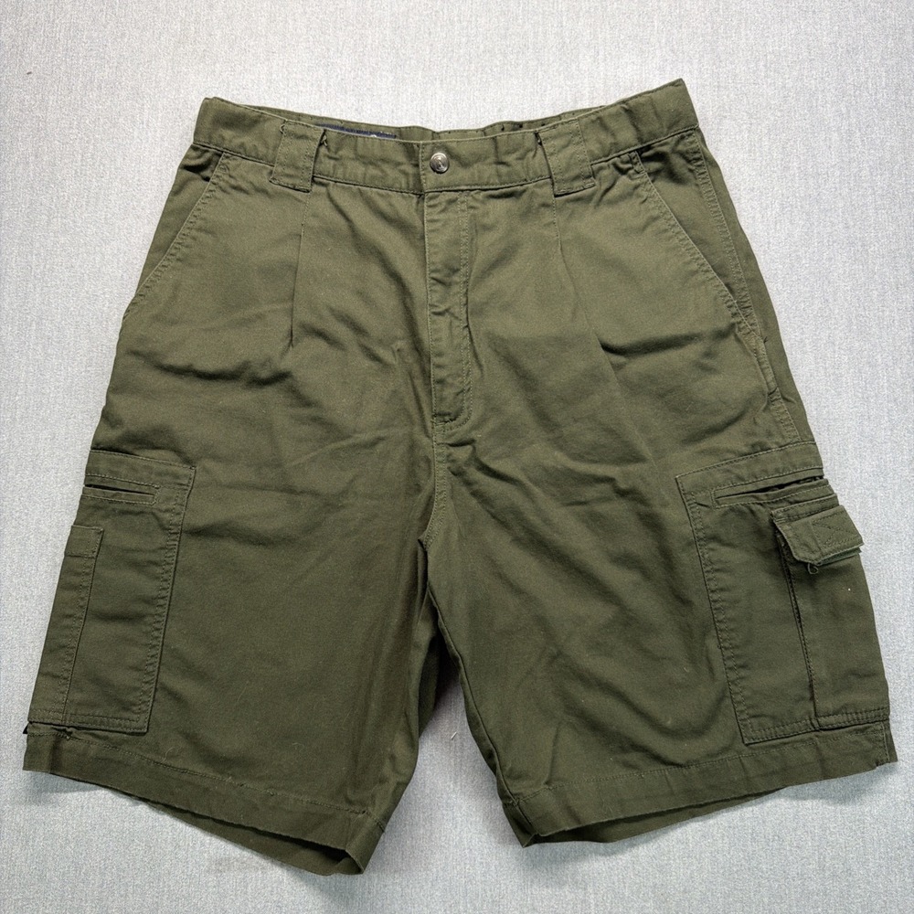 Military Cargo Shorts Workwear Men's 34 Green Canvas Newport Harbor